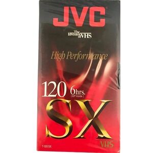 JVC T-120 SX Blank VHS Tape New Sealed High Performance Video Cassette